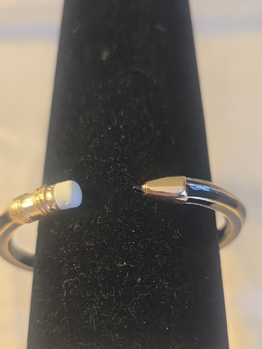 Gold-Tone Open Pencil Cuff Bracelet - Perfect Gift For A Teacher New